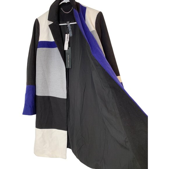 Chicos Black Label Size 8/10 M Patchwork Topper Coat RD10711 $259 NWT - Picture 11 of 11